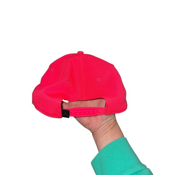 Air Jordan Men's hot Pink Embroidered Blue Logo Jumpman Snapback Baseball Cap - Picture 4 of 6